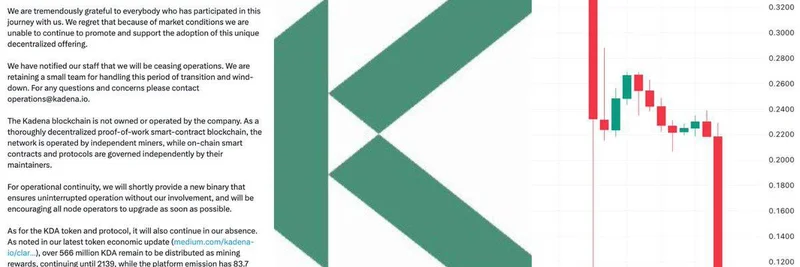 Kadena Shutdown: KDA Token Crashes Amid Blockchain Transition