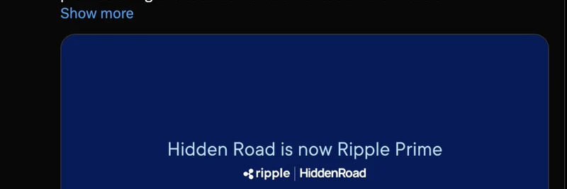 리플, Hidden Road 인수 완료 및 Ripple Prime 출범: 기관용 암호화폐 판도를 바꿀 혁신
