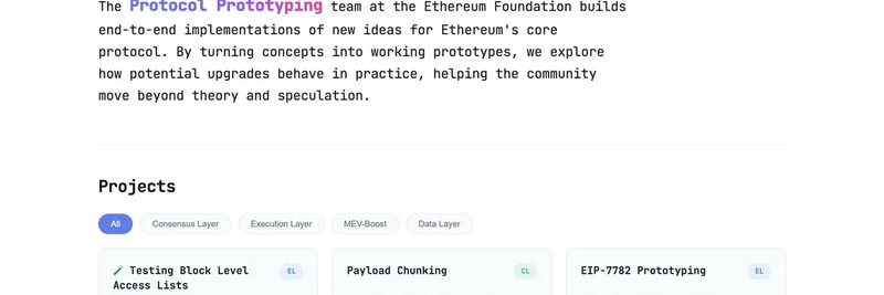 Ethereum Foundation Launches Prototyping Team Page: Implications for Meme Tokens