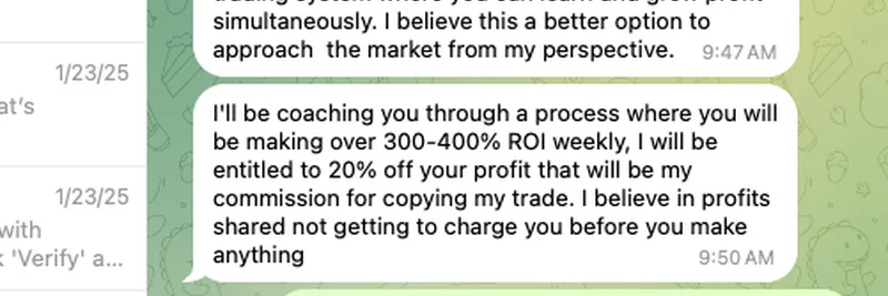 🚨 MartyParty、偽のTelegramコピー取引詐欺を暴露 — 暴利300〜400%のROIという嘘で暗号トレーダーを狙う