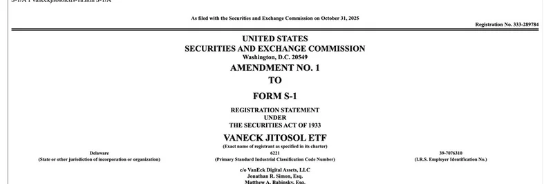 VanEck JitoSOL ETF 수정서 제출: Solana 밈 토큰에 주는 의미