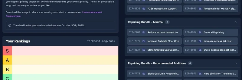이더리움의 Glamsterdam 업그레이드: 커뮤니티가 EIP 우선순위를 정해 밈 토큰의 미래를 만든다