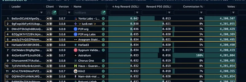 Rakurai-Powered Validators Dominate Solana Rewards: Top Yields for Delegators