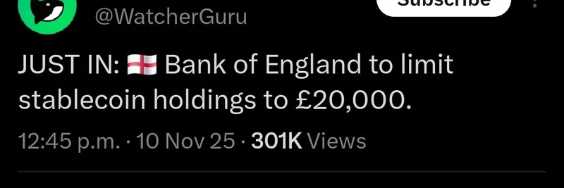 Bank of England Limits Stablecoin Holdings: Implications for Crypto and Meme Tokens