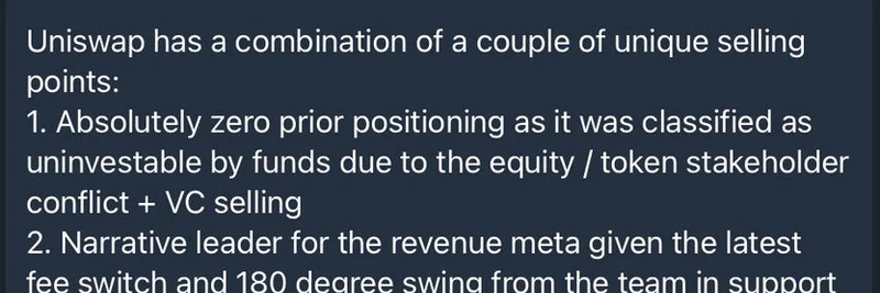 DeFiで$UNIは究極のバーゲンか？Uniswapの未来に関する暗号トレーダーの見解