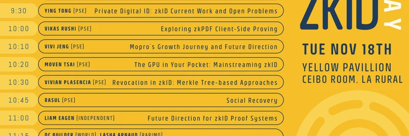 Devconnect ARG の zkID Day：ゼロ知識プライバシーイベントの最終スピーカー陣が発表
