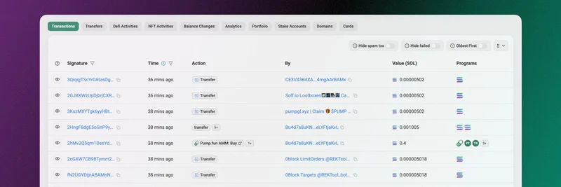 Solscan Upgrades Transactions Tab: New Features for Solana Users and Meme Token Traders