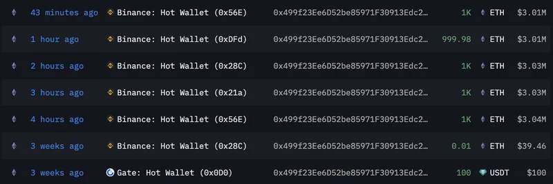 고래가 바이낸스에서 5,000 ETH 인출: 밈 토큰 시장에 미칠 영향