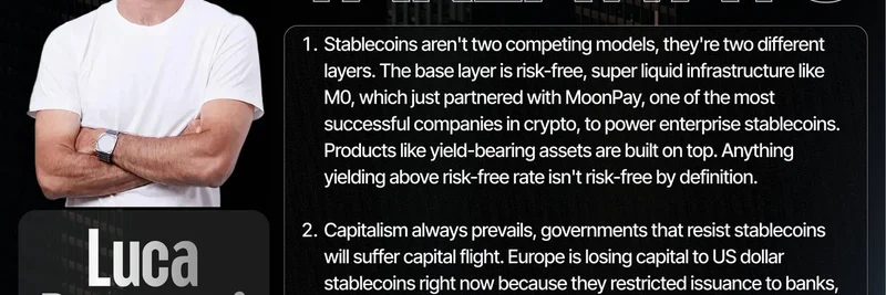 루카 프로스페리 인사이트: 스테이블코인을 기본 인프라로, 그리고 규제의 변화