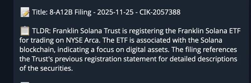 Franklin Templeton、SECにSolana ETFを申請：ミームトークンへの追い風の可能性