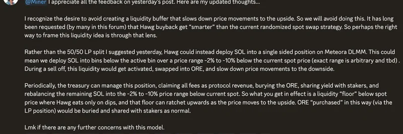 Hardhat Chad 推动 $ORE 回购，集成 Meteora 的 DLMM 向前迈进