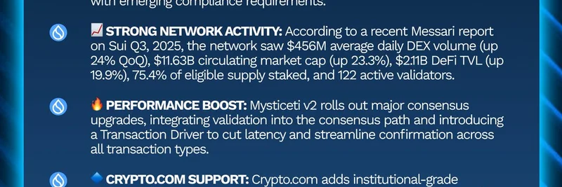 Sui Networkの最新アップデート：2025年11月にメムトークンを強化する仕組み