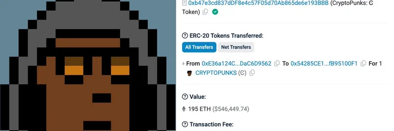 CryptoPunk #1925, 195 ETH(54.6만 달러)에 판매: NFT 시장이 다시 달아오르고 있나?
