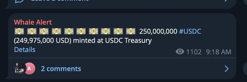 Massive $750M USDC Mint on Solana: What It Means for Meme Tokens