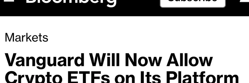 뱅가드의 대전환: 플랫폼에서 암호화폐 ETF 허용 — 비트코인과 밈 토큰 트레이더에게 의미하는 바