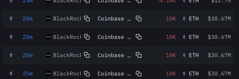 블랙록의 1억3,450만 달러 이더리움 코인베이스 이체: 밈 코인 대혼란인가, 황소 신호인가?