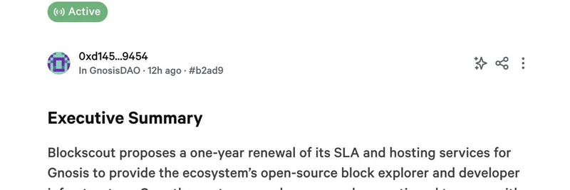 GnosisDAO GIP-144: Vote Now on Blockscout Renewal for 2026 – Boosting Blockchain Explorer Growth