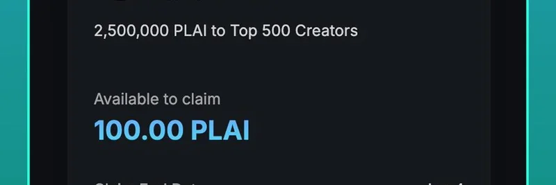 PlayAI Network、トップ500クリエイターに総供給量の0.25%をエアドロップ：今すぐ報酬を請求しよう