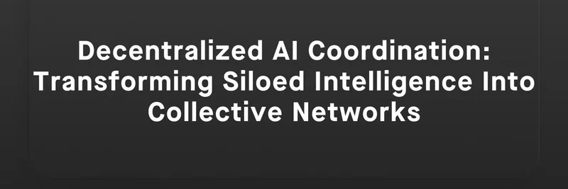 탈중앙화된 AI 조정: 집단 네트워크가 암호화폐와 밈 토큰을 혁신하는 방법