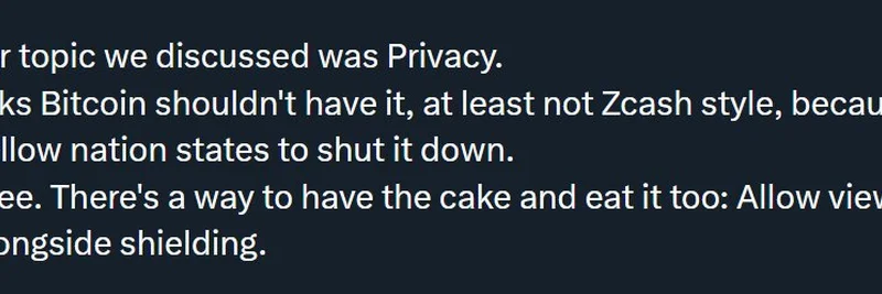 Michael Saylor 拒绝 Zcash 式隐私用于比特币：Shielded Labs 在加密隐私争论中呼吁 Plan Z