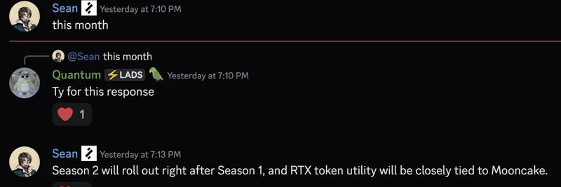 RateX DEX の TGE が今月来る？：シーズン2での Mooncake Fi と連動する RTX トークンのユーティリティ