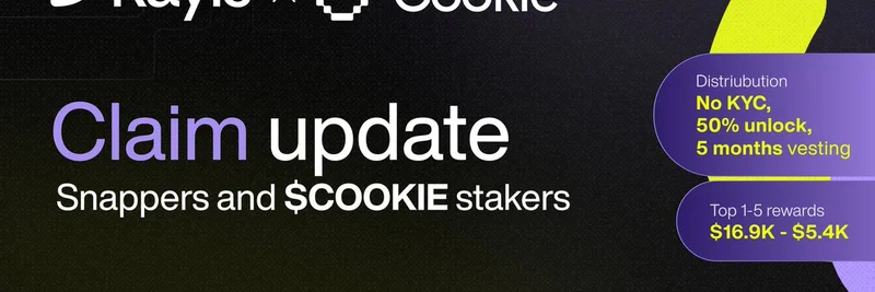Rayls x Cookie DAO クレイム最新情報：KYC不要、上位Snappersとステーカーに12月8日から大規模報酬