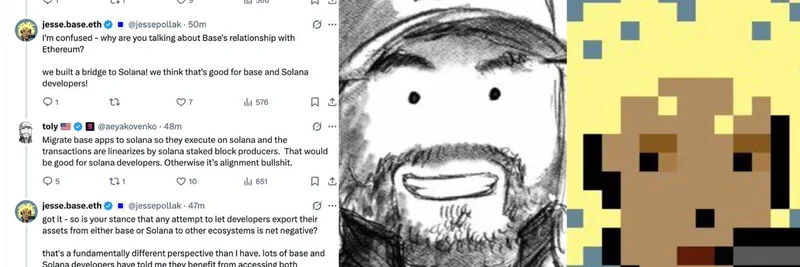 Solana의 Toly vs Base의 Jesse: 'Alignment Bullshit'과 멀티체인 브리지에 대한 에픽 충돌