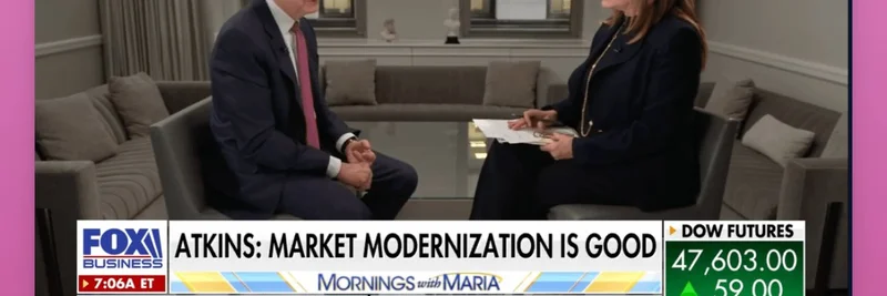 토크나이제이션에 대한 SEC의 폴 앳킨스: 투명성, 즉시 결제, 그리고 게임 체인저인 'innovation exception'