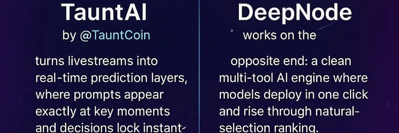 Taunt AI 与 DeepNode AI：这些加密平台如何在 Web3 中重新定义用户参与度