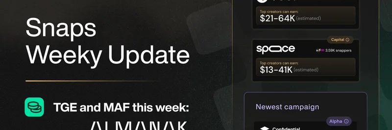 Cookie Snaps Weekly Update: $16.6M Rewards, Almanak TGE, and Multi-Airdrop Farming Guide