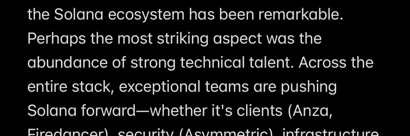 Solana 的爆发式增长：Paradigm 投资人 Frankie 在 Breakpoint 2025 强调人才井喷