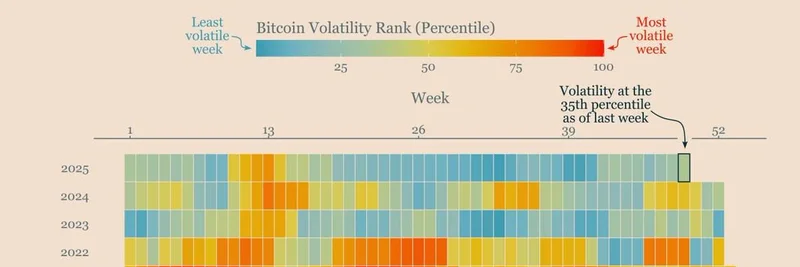비트코인 2025년 저변동성의 놀라움: 밈 코인과 암호화폐 트레이더에게 의미하는 바